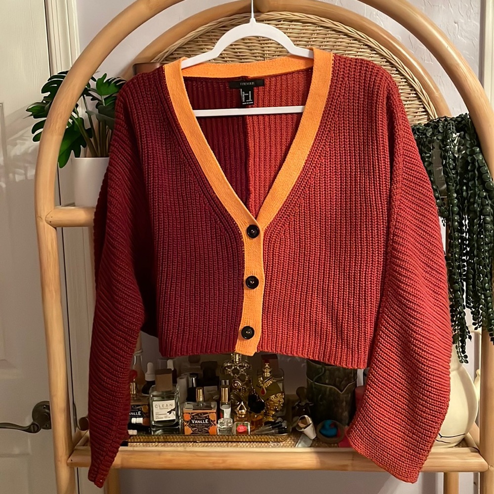 M f21 fall cropped cardigan